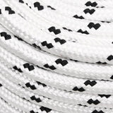 Vidaxl boottouw gevlochten 12 mmx25 m polyester wit