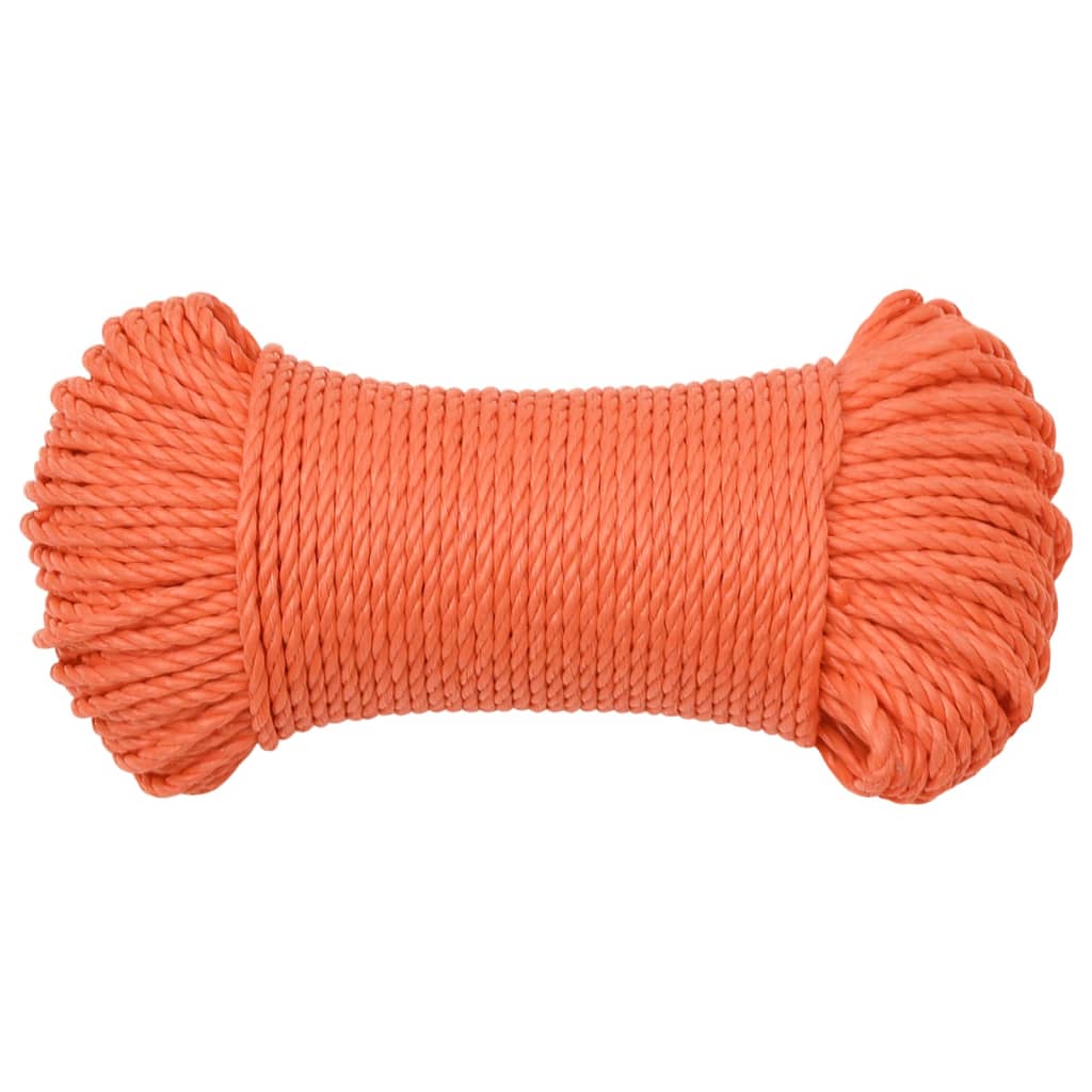 Vidaxl werktouw 6 mm 100 m polypropeen oranje