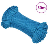 Vidaxl werktouw 8 mm 50 m polypropeen blauw