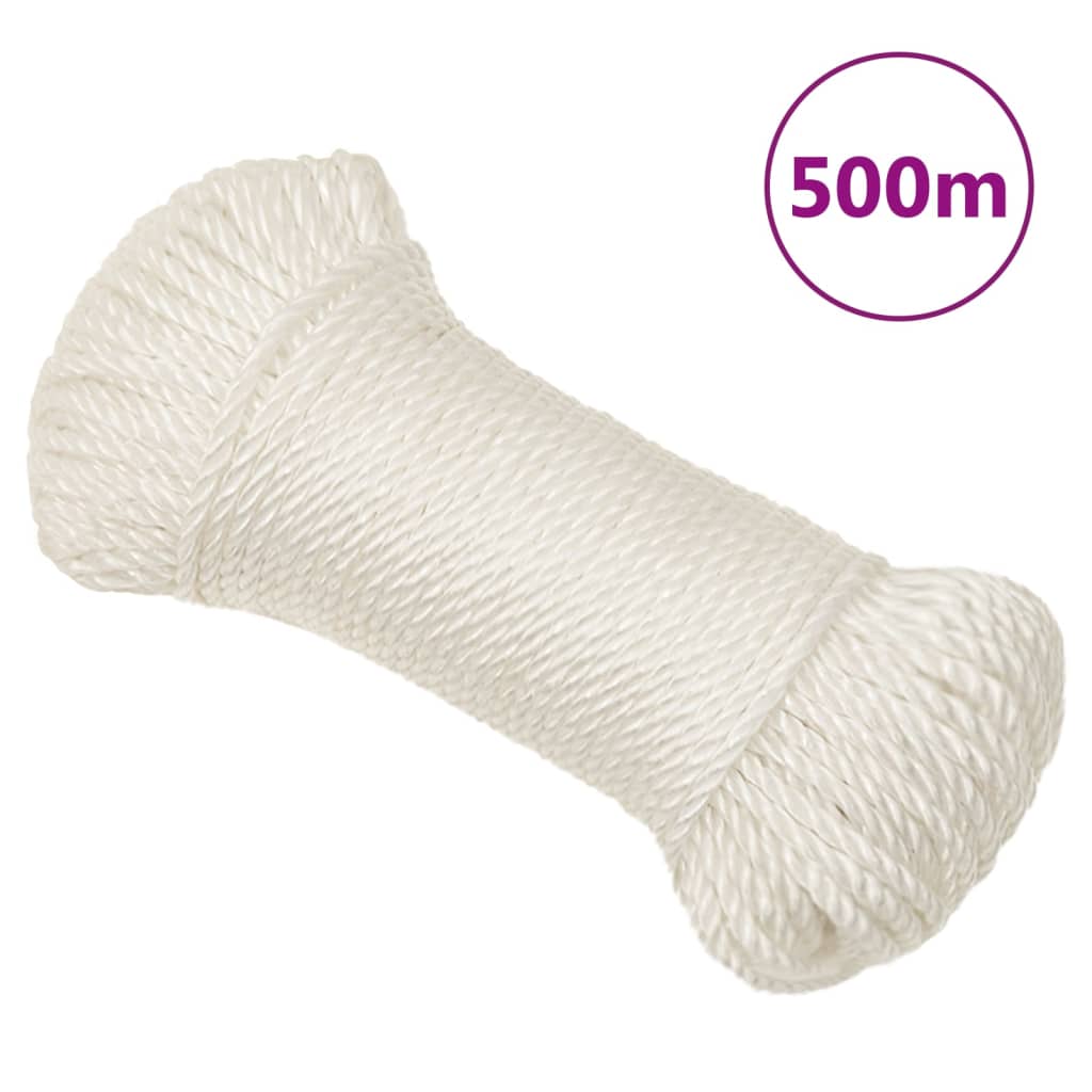 Vidaxl werktouw 8 mm 500 m polypropeen wit