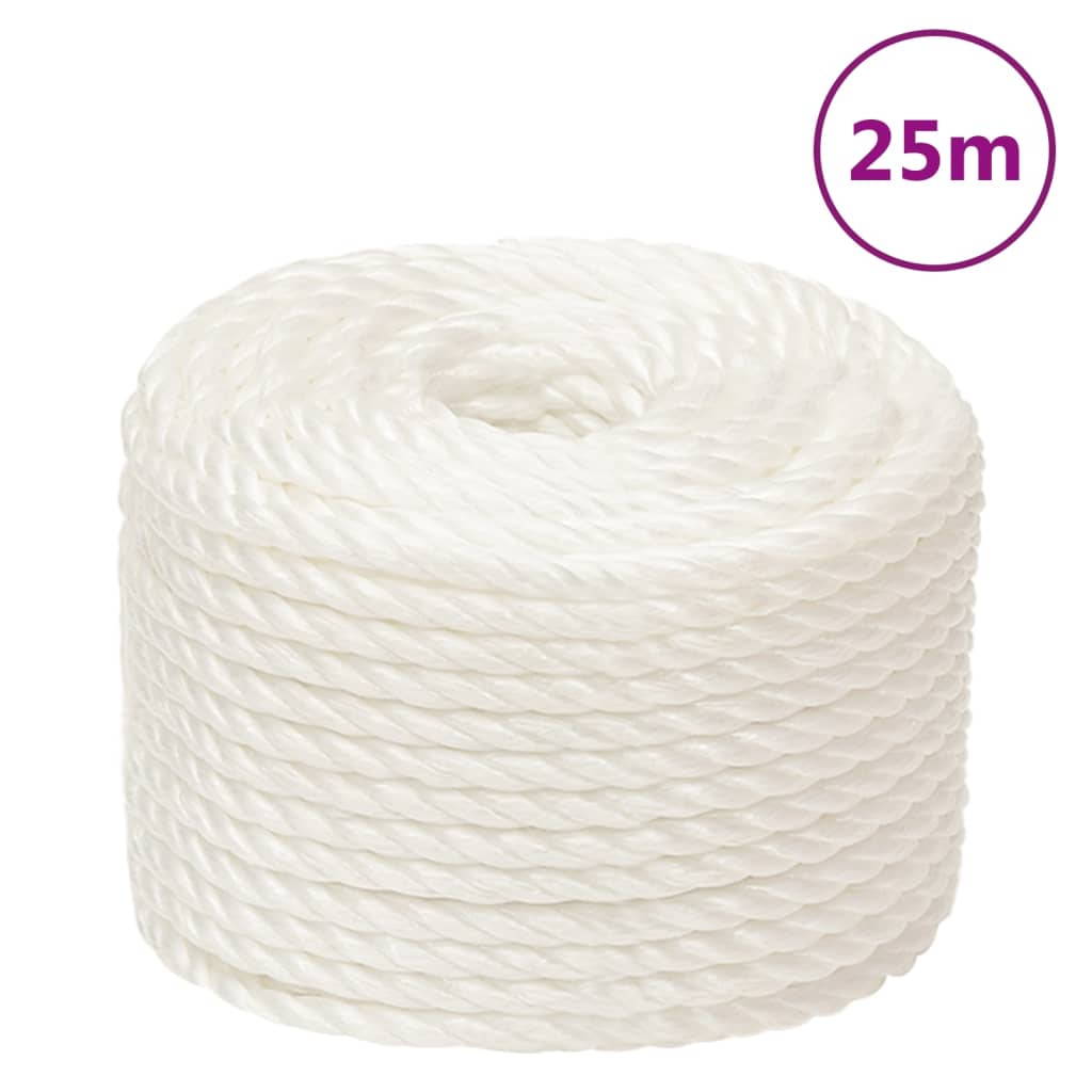 Vidaxl werktouw 24 mm 25 m polypropeen wit