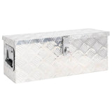 Vidaxl opbergbox 60x23,5x23 cm aluminium zilverkleurig