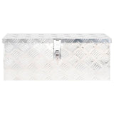 Vidaxl opbergbox 60x23,5x23 cm aluminium zilverkleurig