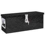 Vidaxl opbergbox 60x23,5x23 cm aluminium zwart