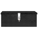 Vidaxl opbergbox 60x23,5x23 cm aluminium zwart