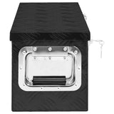 Vidaxl opbergbox 60x23,5x23 cm aluminium zwart