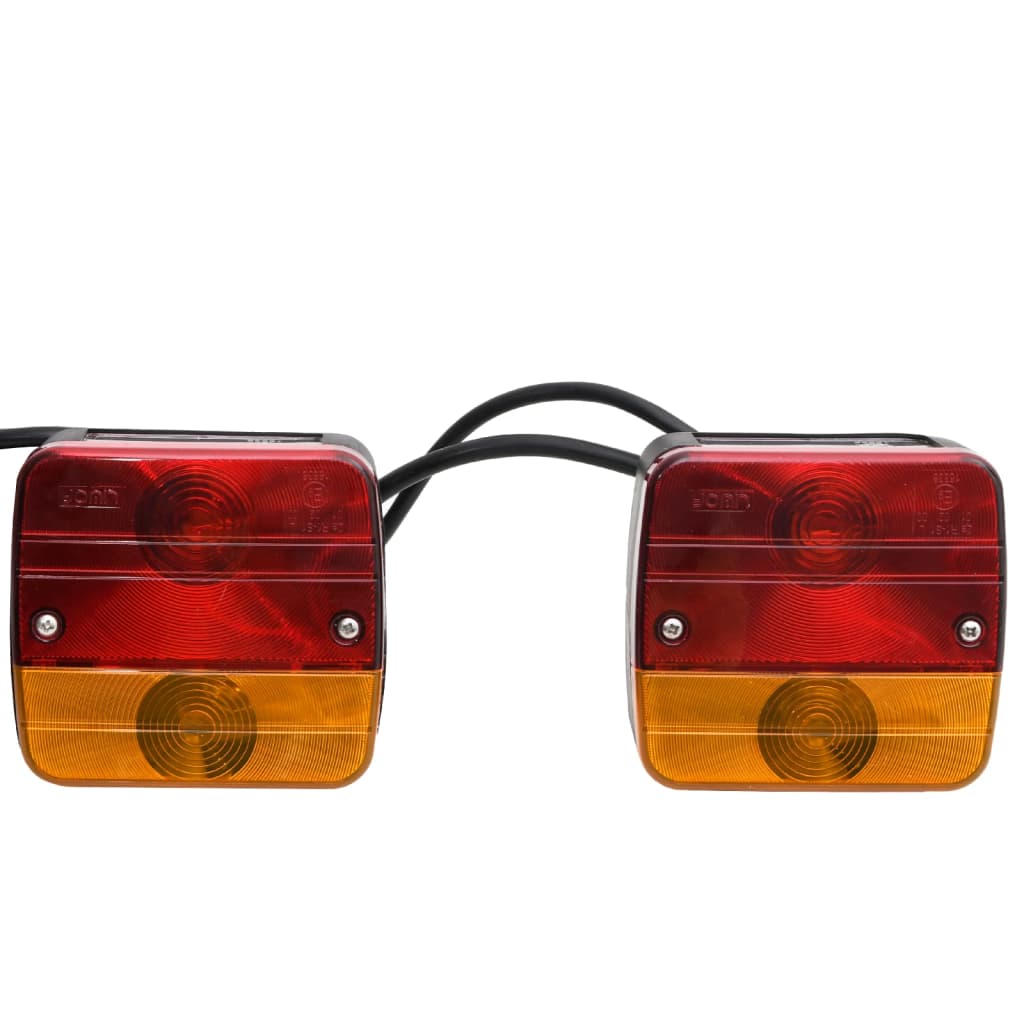 Vidaxl aanhangerlampen 2 st klassiek peertje 12 v 10,5x7,5x10 cm rood