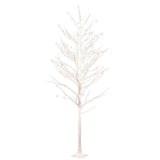 Vidaxl berkenboom led 240 led's warmwit 300 cm wit