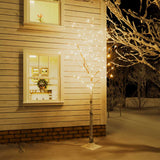 Vidaxl berkenboom led 240 led's warmwit 300 cm wit
