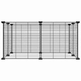 Vidaxl huisdierkooi met 8 panelen, zwart, 35x35 cm, staal