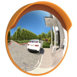Vidaxl verkeersspiegel voor buiten convex ø30 cm polycarbonaat oranje