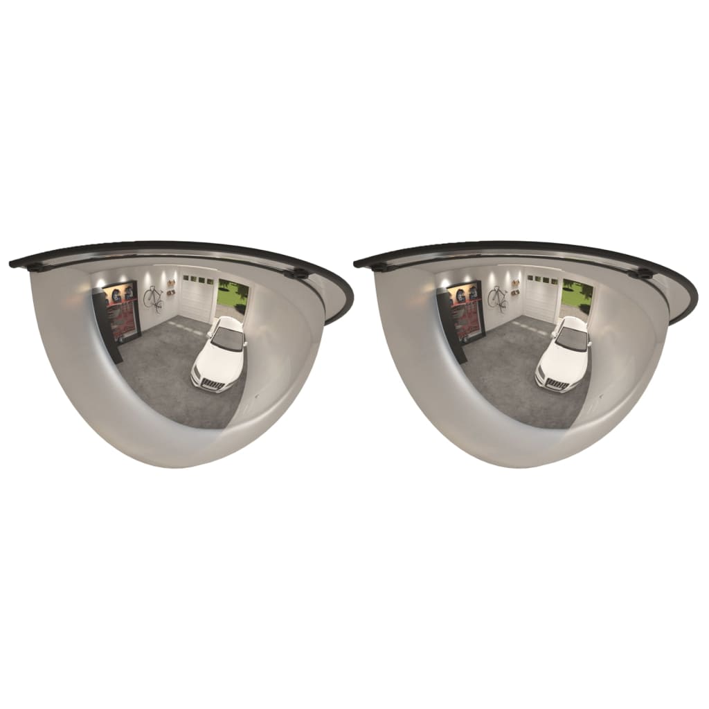 Vidaxl verkeersspiegel halve bol 2 st ø 30 cm acryl