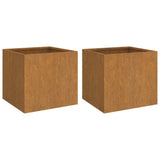 Vidaxl plantenbakken 2 st 32x30x29 cm cortenstaal