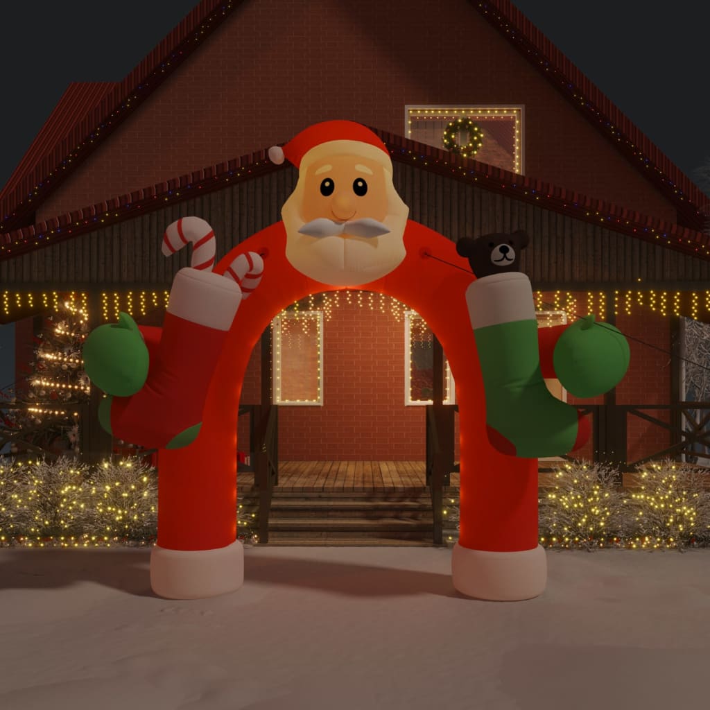 VidaXL Kerstboog opblaasbaar met LED's 320 cm