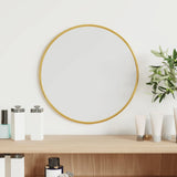 Vidaxl wandspiegel rond ø30 cm goudkleurig