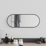 Vidaxl wandspiegel 50x20 cm ovaal zwart