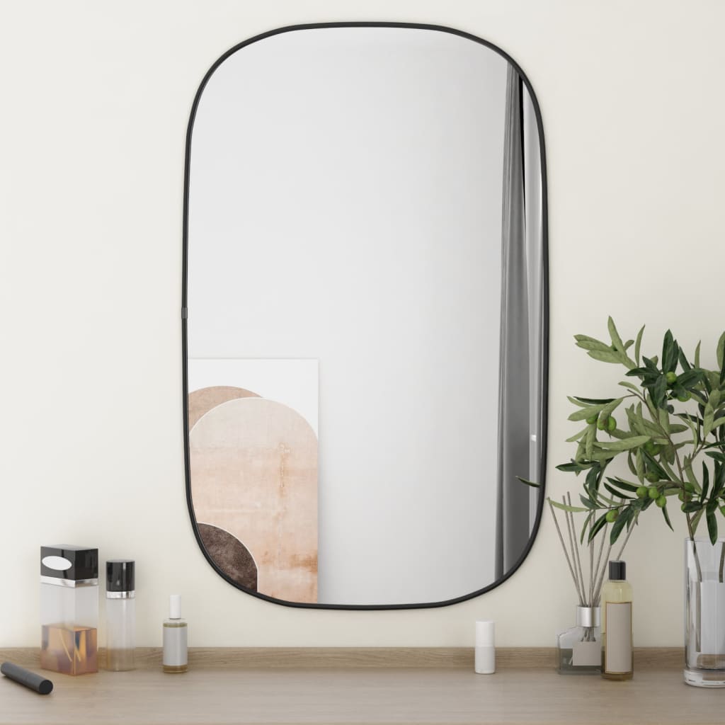 VidaXL Wandspiegel 80x50 cm zwart