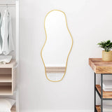 Vidaxl wandspiegel 90x40 cm goudkleurig