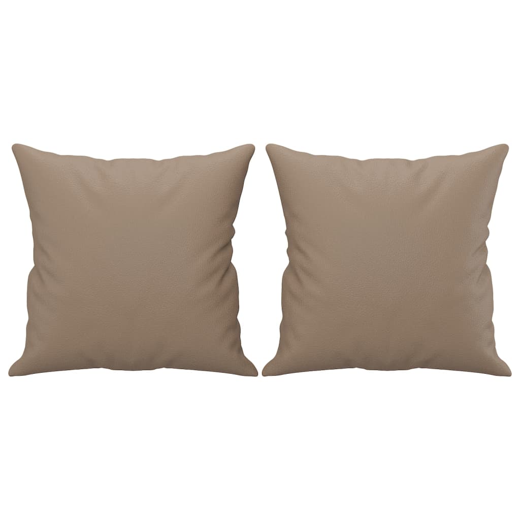 Vidaxl sierkussens 2 st 40x40 cm kunstleer cappuccino