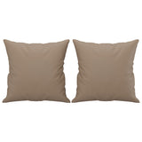 Vidaxl sierkussens 2 st 40x40 cm kunstleer cappuccino
