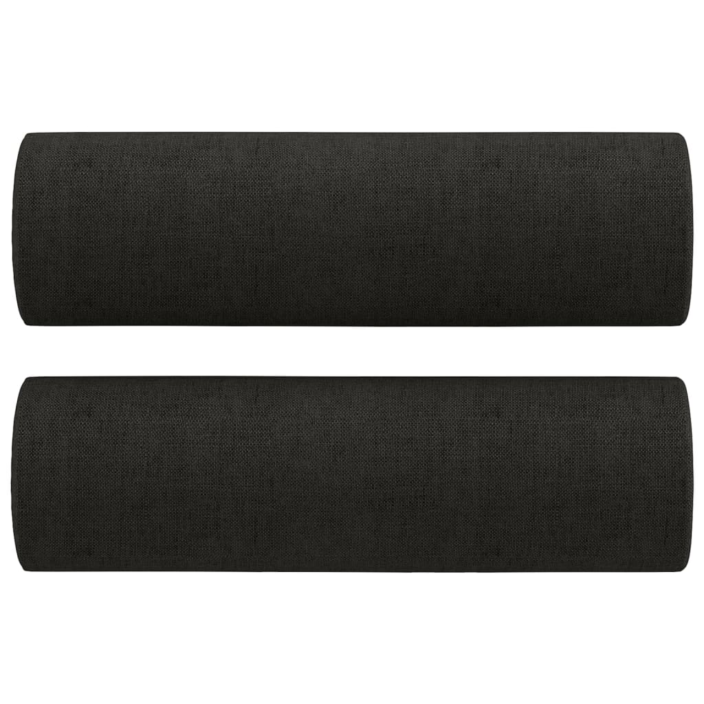 Vidaxl sierkussens 2 st 15x50 cm stof zwart
