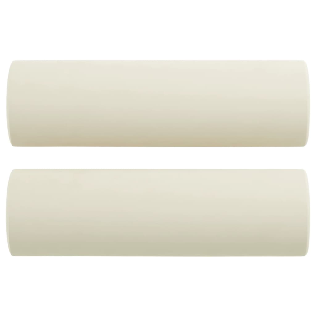 Vidaxl sierkussens 2 st 15x50 cm fluweel crèmekleurig
