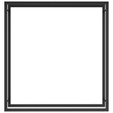 Vidaxl haardhoutrek 110x28x116 cm staal matzwart