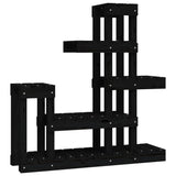 VidaXL Plantenstandaard 92x25x97 cm massief grenenhout zwart
