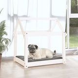 Vidaxl hondenbed 71x55x70 cm massief groenhout wit