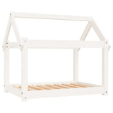 VidaXL Hondenbed 81x60x70 cm massief groenhout wit