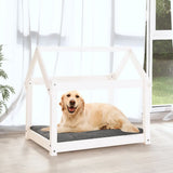 VidaXL Hondenbed 81x60x70 cm massief groenhout wit
