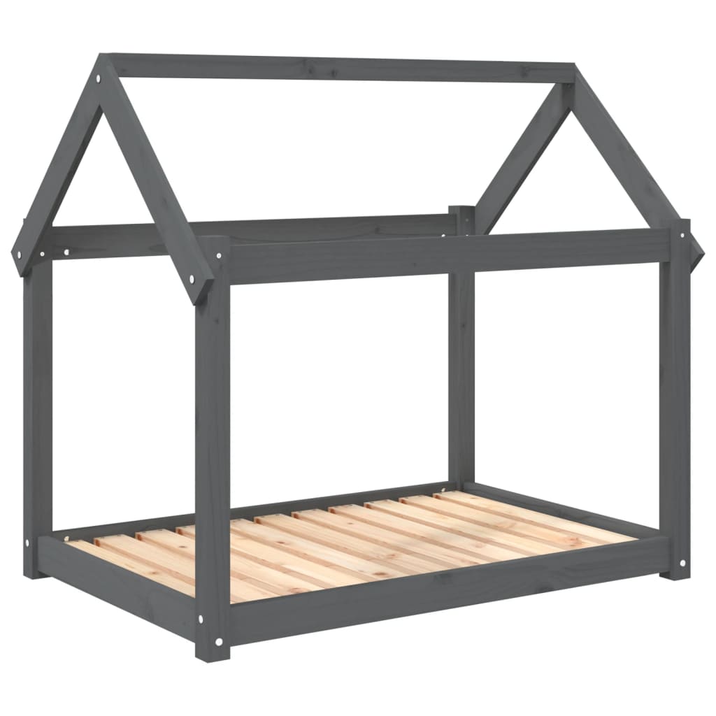 Vidaxl hondenbed 101x70x90 cm massief groenenhout grijs