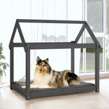 Vidaxl hondenbed 101x70x90 cm massief groenenhout grijs