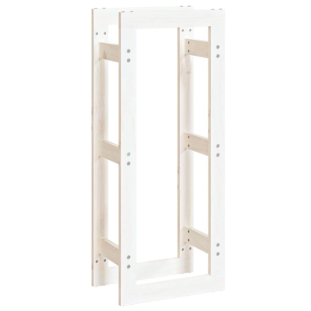 VidaXL Haardhoutrek 41x25x100 cm massief groenhout wit