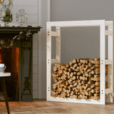 Vidaxl haardhoutrek 80x25x100 cm massief groenhout wit