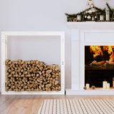 Vidaxl haardhoutrek 100x25x100 cm massief groenhout wit