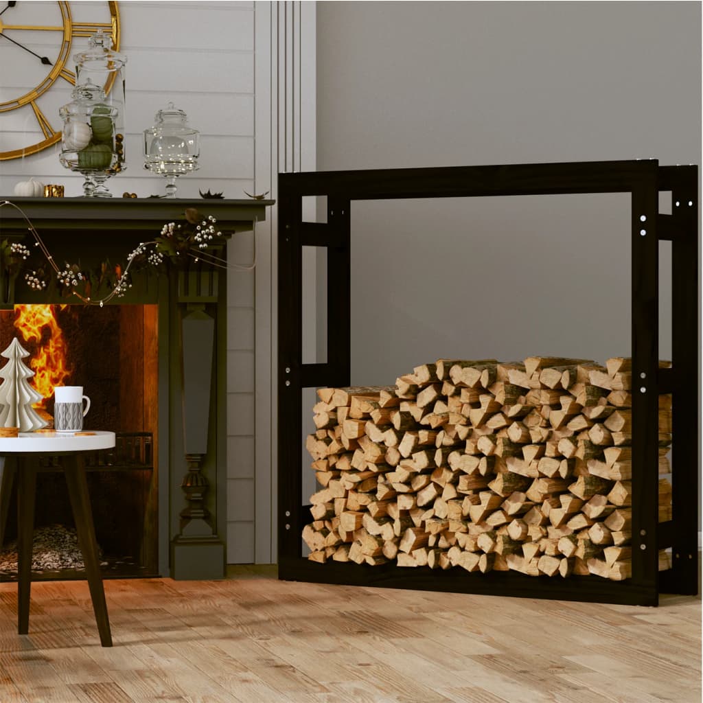 VidaXL Haardhoutrek 100x25x100 cm massief groenenhout zwart