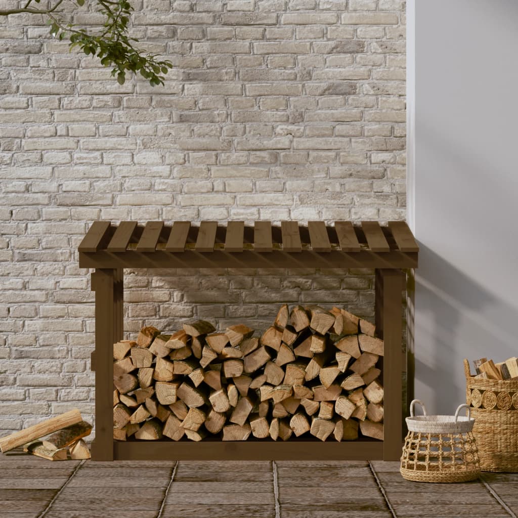 VidaXL Haardhoutrek 108x64,5x77 cm massief groenhout honingbruin