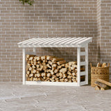Vidaxl haardhoutrek 108x64,5x78 cm massief groenhout wit
