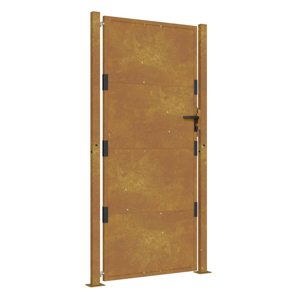 Vidaxl poort 105x180 cm cortenstaal