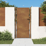 Vidaxl poort 105x180 cm cortenstaal