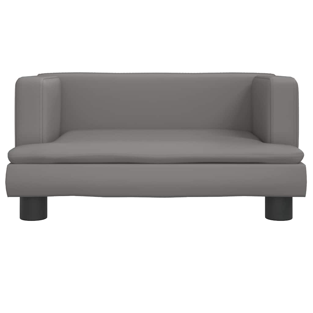 Vidaxl hondenmand 60x40x30 cm kunstleer grijs