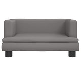 Vidaxl hondenmand 60x40x30 cm kunstleer grijs