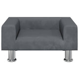 Vidaxl hondenmand 50x40x26,5 cm fluweel donkergrijs
