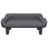 Vidaxl hondenmand 70x40x24 cm fluweel donkergrijs