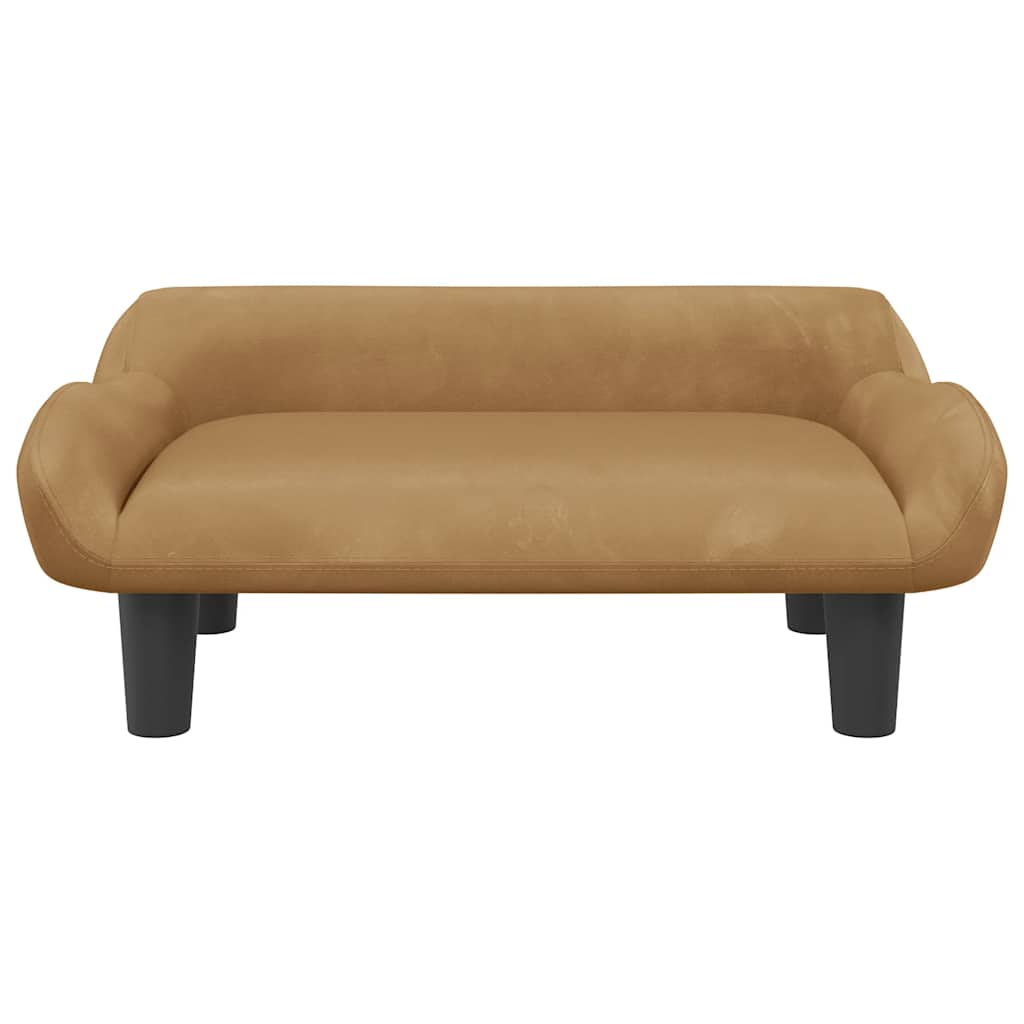Vidaxl hondenmand 70x40x24 cm fluweel bruin