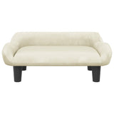 Vidaxl hondenmand 70x40x24 cm fluweel crèmekleurig