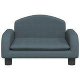 Vidaxl hondenmand 50x40x30 cm stof donkergrijs