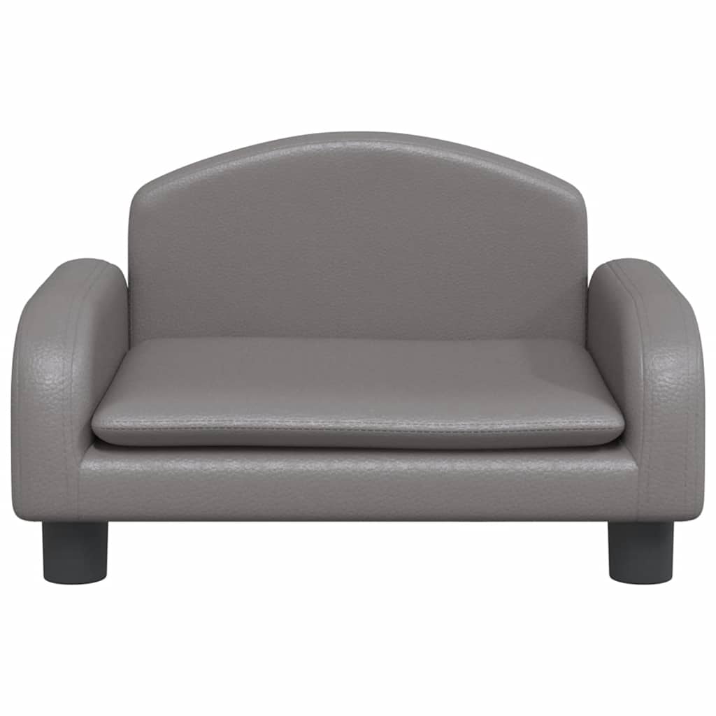 Vidaxl hondenmand 50x40x30 cm kunstleer grijs