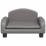 Vidaxl hondenmand 50x40x30 cm kunstleer grijs